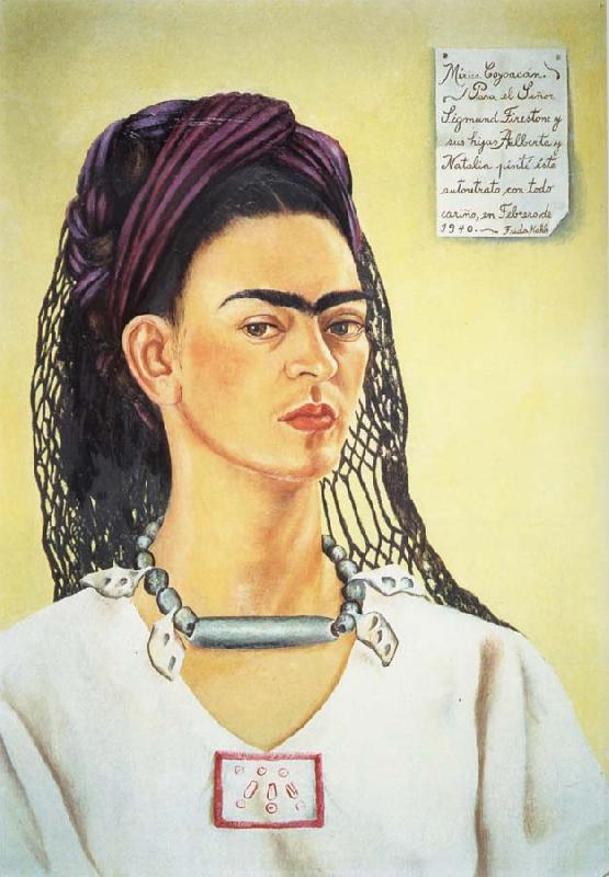 Frida Kahlo Self-Portrait Dedicated to Sigmund Firestone